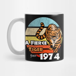 Year of the Tiger 1974 Fierce Vintage Chinese New Year Zodiac Mug